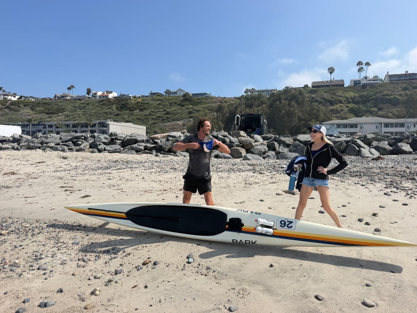 Andre Pierre racing Paddle Laguna Beach