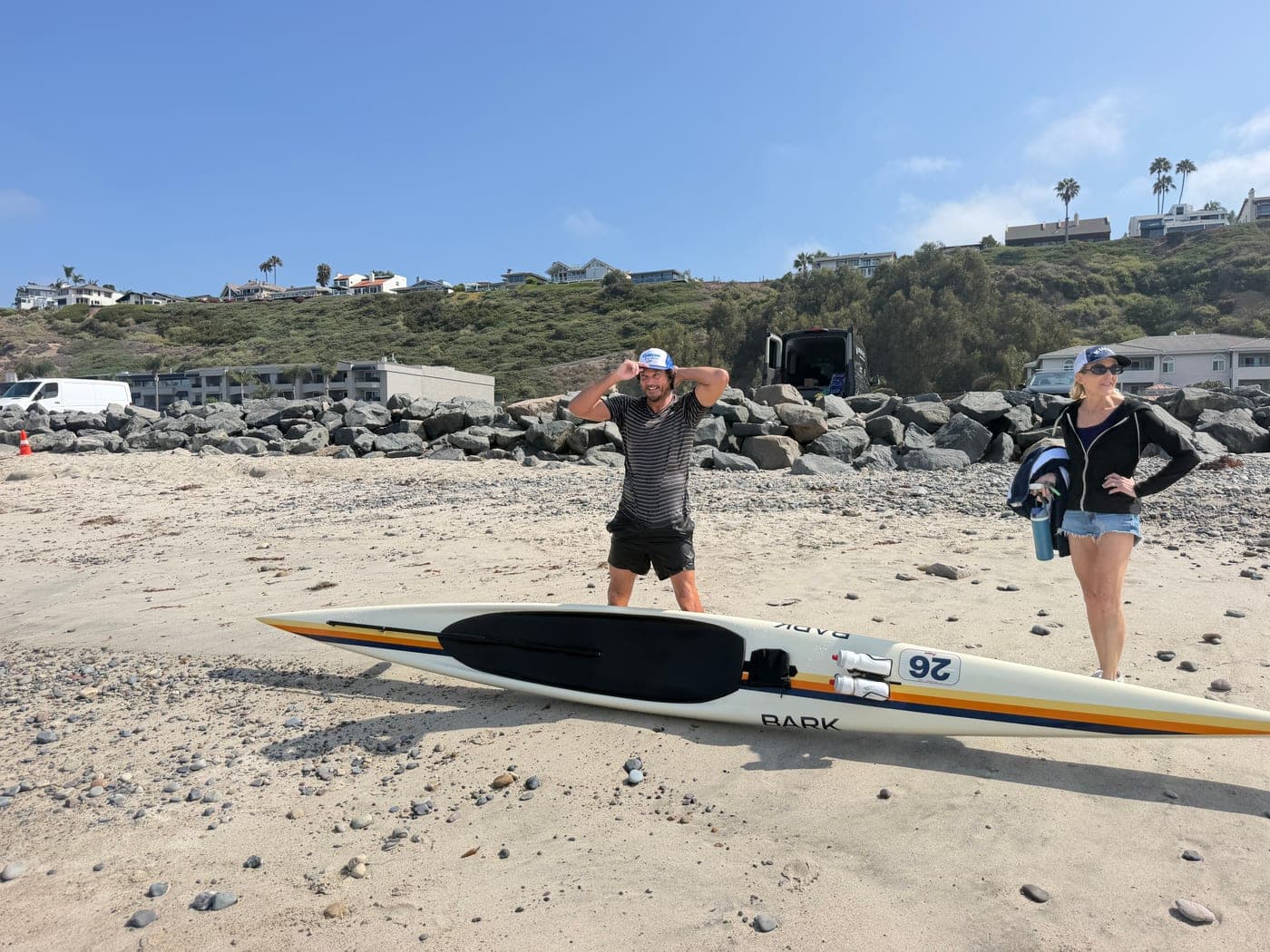 Andre Pierre racing Paddle Laguna Beach